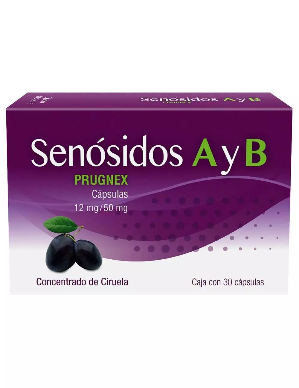 Prugnex 12 mg / 50 mg Senósidos AyB 30 capsulas