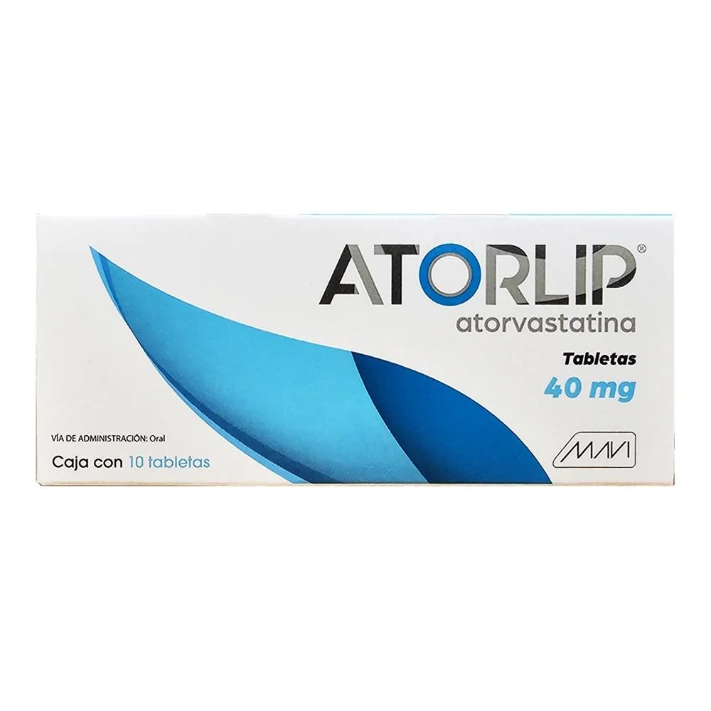 Atorlip 40 mg 10 tabletas atorvastatina