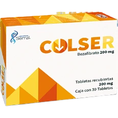 COLSER 200mg 30 tabletas bezafibrato