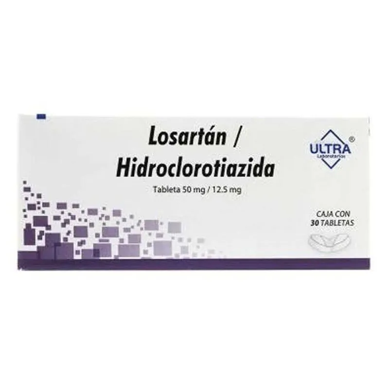 Losartán50mg/ Hidroclorotiazida 12.5mg 30 tabletas ULTRA