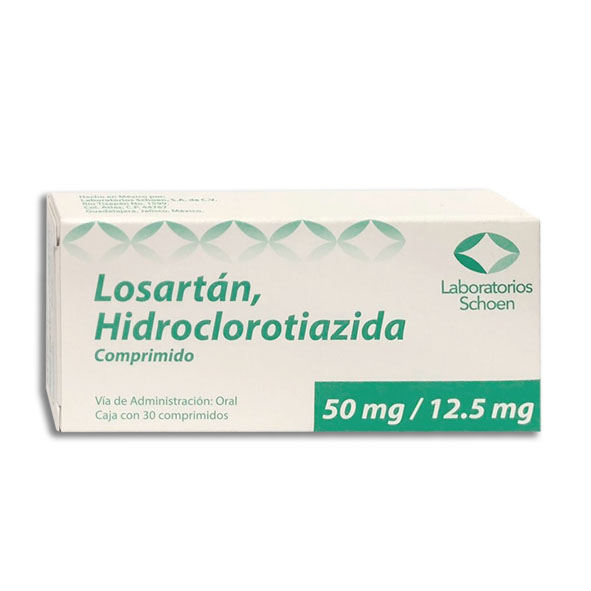 Losartán 50mg/12.5mgHidroclorotiazida 30 tabletas SCHOEN