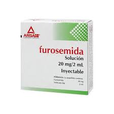 Furosemida 40mg/2ml  5 ampolletas inyectable AMSA