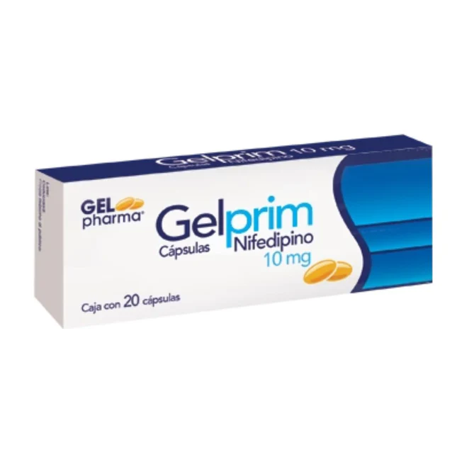 Gelprim10mg nifedipino 20 tabletas