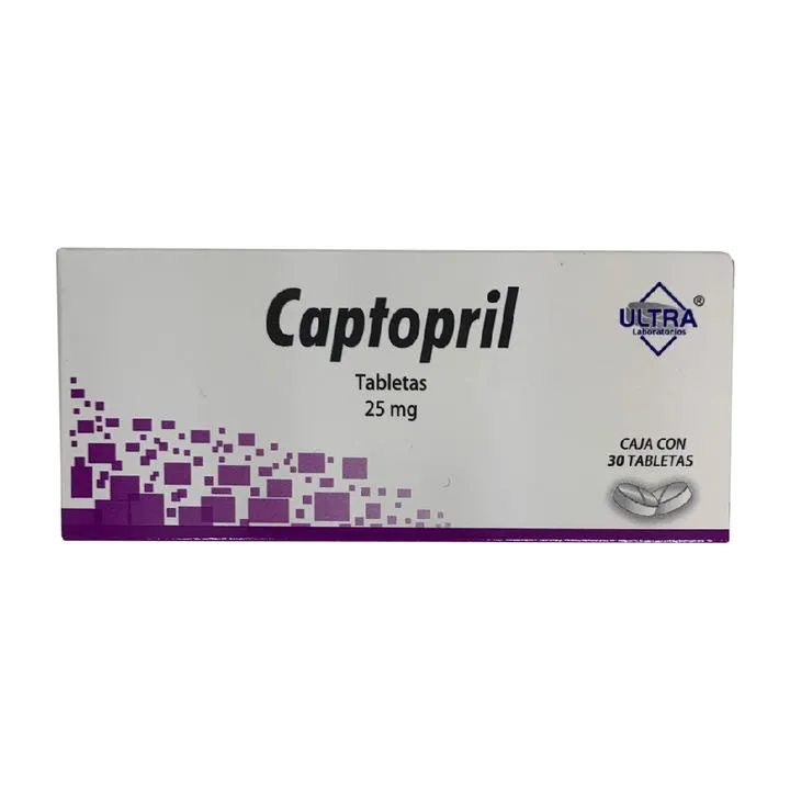 Captopril 25mg 30 tabletas ULTRA