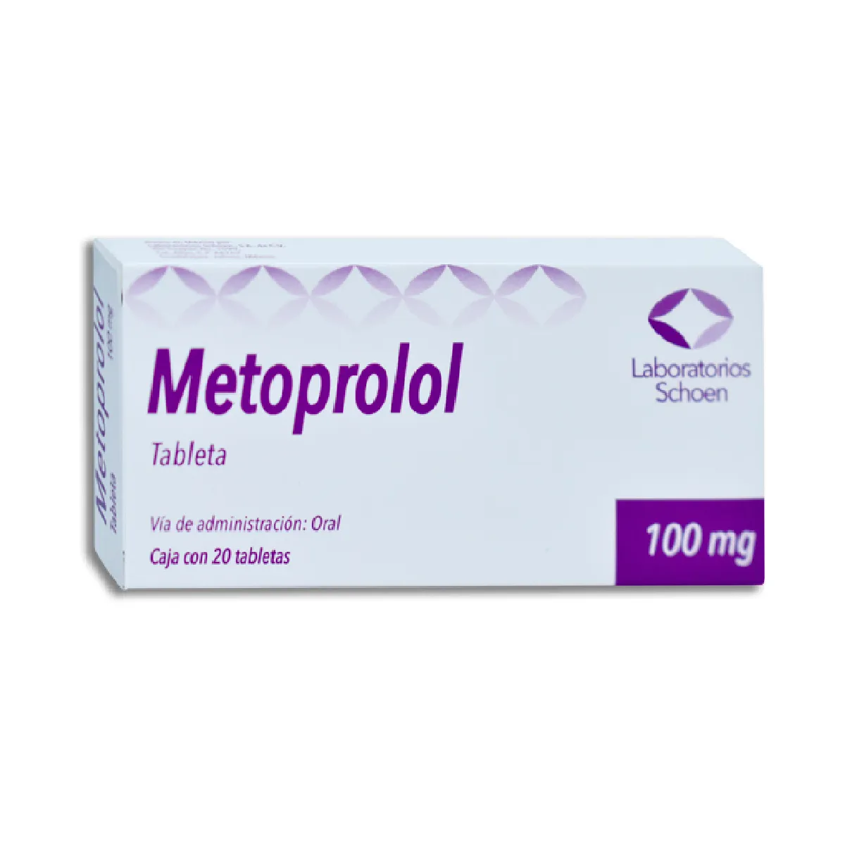 Metoprolol 100 mg 20 tabletas SCHOEN