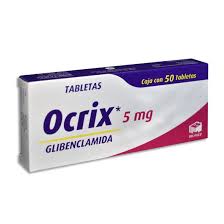Ocrix 5mg Glibenclamida 50 tabletas