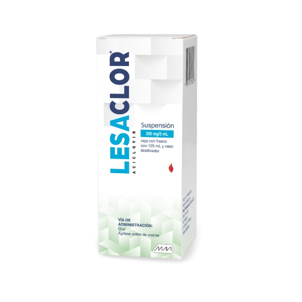 Lesaclor 200mg/ 5ml Aciclovir suspension 125ml