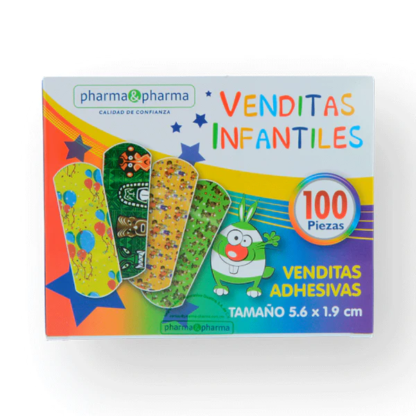 VENDITAS ADHESIVAS INFANTILES 100PZS
