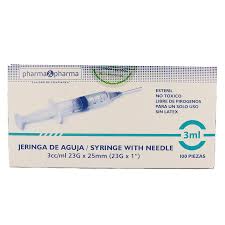 JERINGA (PHARMAyPHARMA)23GX25MM3ML100PZS