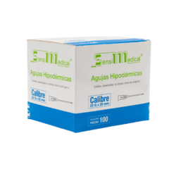 AGUJA HIPODERMICA (AZUL) 23GX25MM 100PZS