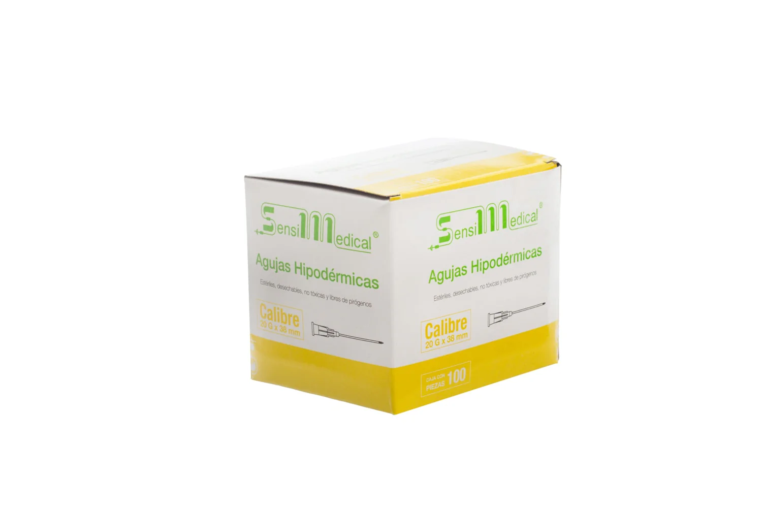 AGUJA HIPODER (AMARILLA) 20GX38MM 100PZS