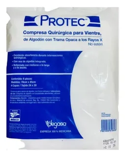 COMPRESA VIENTRE 70x45CM (QUIRMEX) 6PZS