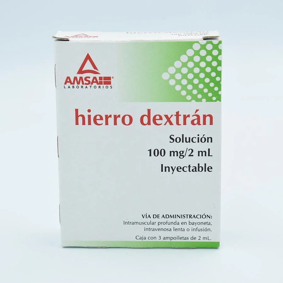 HIERRO DEXTRAN 100MG/2ML 3AMPULAS AMSA