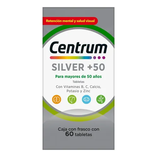 Centrum Silver +50 Multivitamínico  60 tabletas