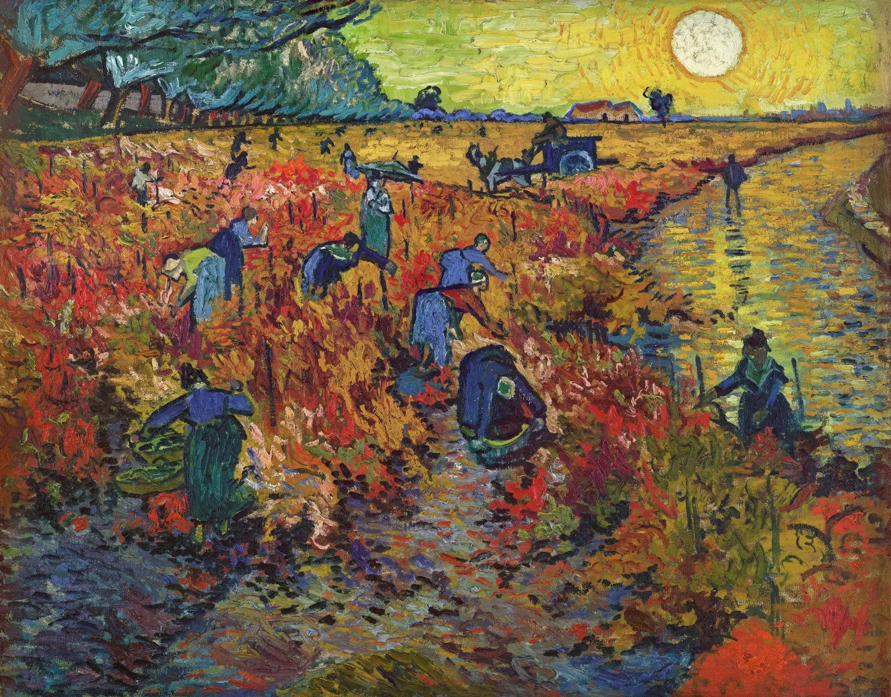 Vincent van Gogh „Raudonieji vynuogynai Arlyje“ („The Red Vineyard“) – reprodukcija ant drobės