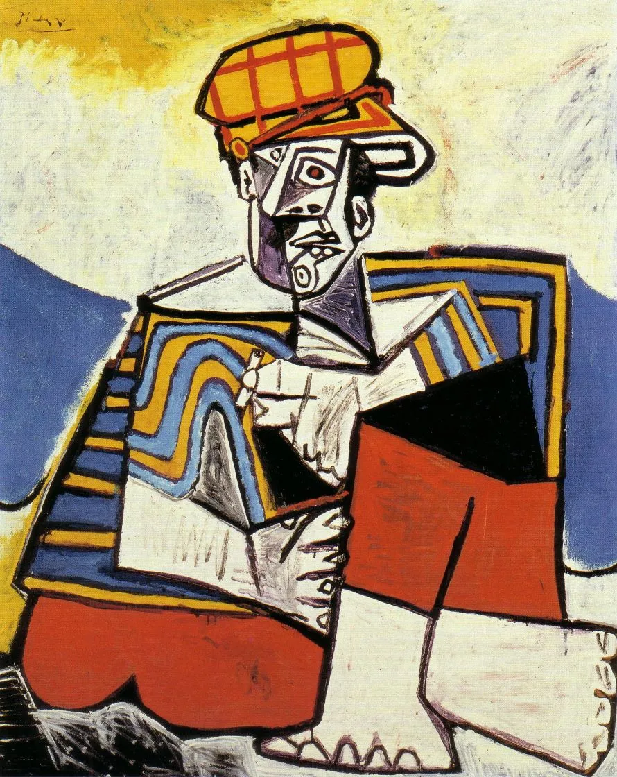 Pablo Picasso „Rūkantis vyras“ („The Smoker“) – reprodukcija ant drobės