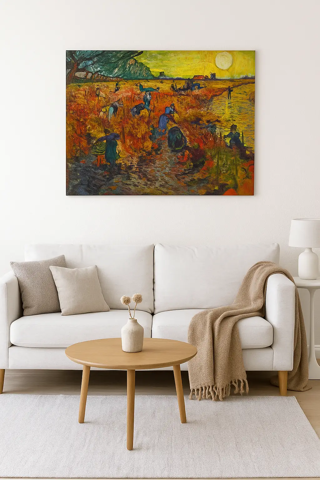 Vincent van Gogh „Raudonieji vynuogynai Arlyje“ („The Red Vineyard“) – reprodukcija ant drobės