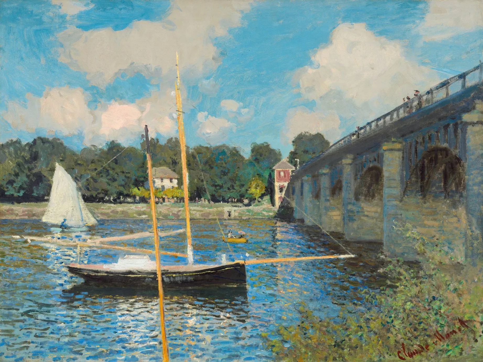 Claude Monet „The Bridge at Argenteuil“ – paveikslo reprodukcija ant drobės