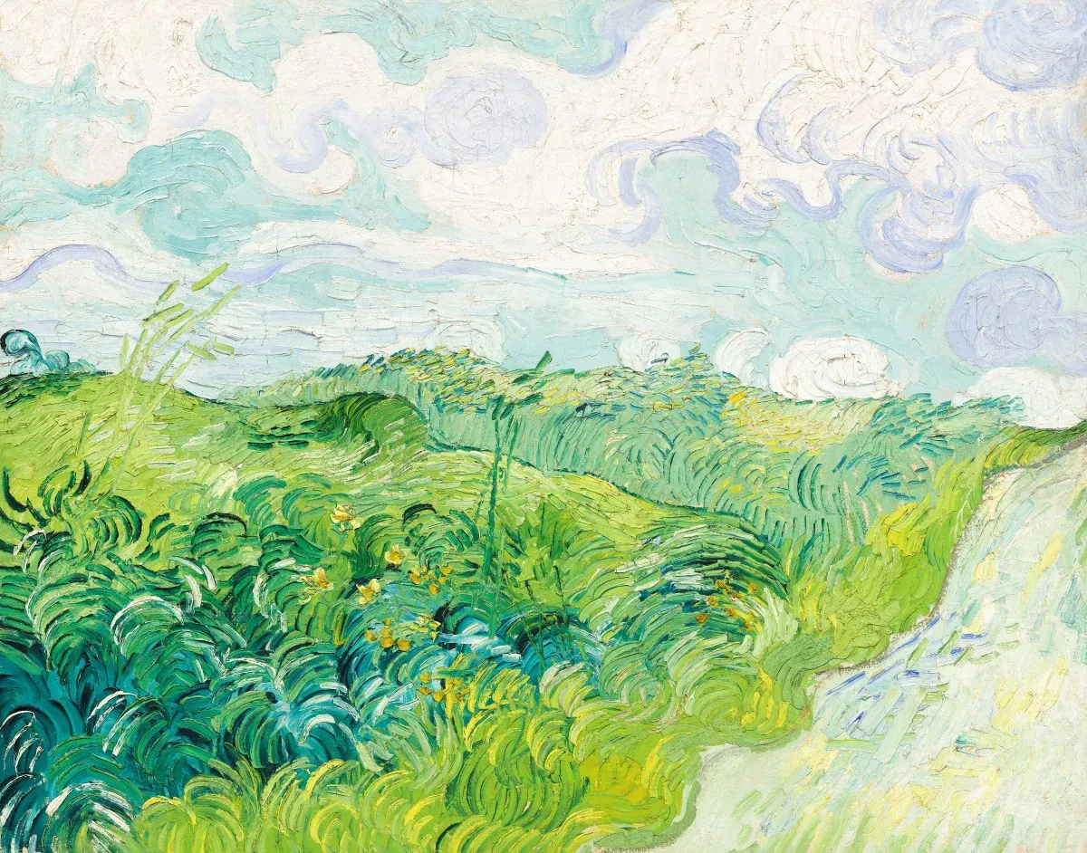 Van Gogh „Green Wheat Fields, Auvers“ – paveikslas ant drobės