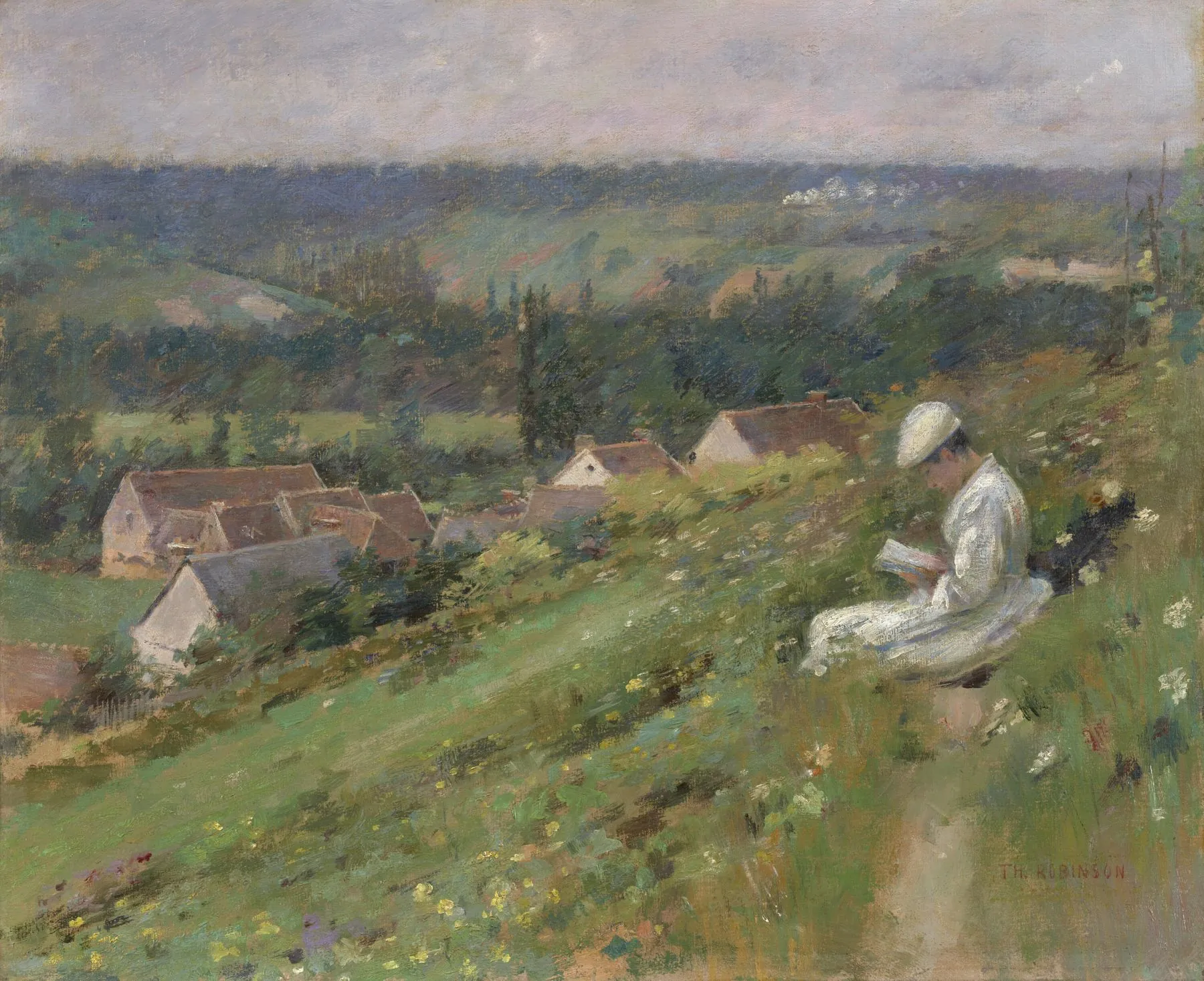Theodore Robinson „The Valley of Arconville“ – paveikslo reprodukcija ant drobės