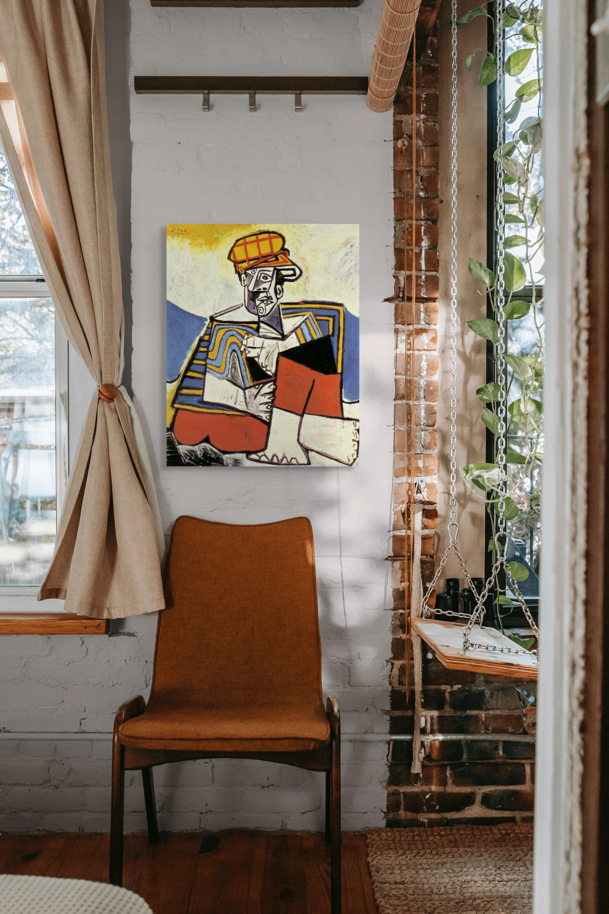 Pablo Picasso „Rūkantis vyras“ („The Smoker“) – reprodukcija ant drobės