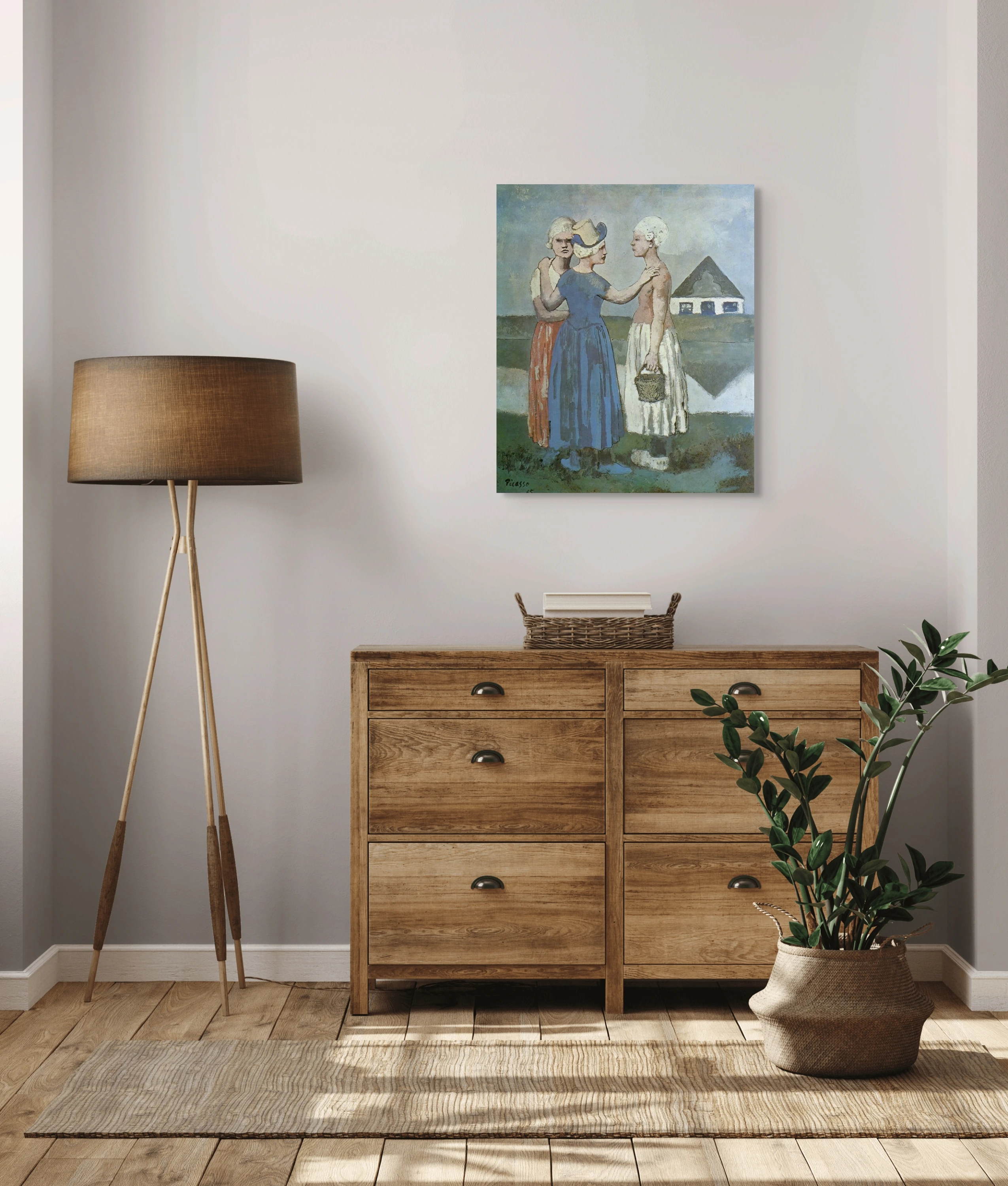 Pablo Picasso „Trys olandės merginos“ („The Three Dutch Girls“) – reprodukcija ant drobės