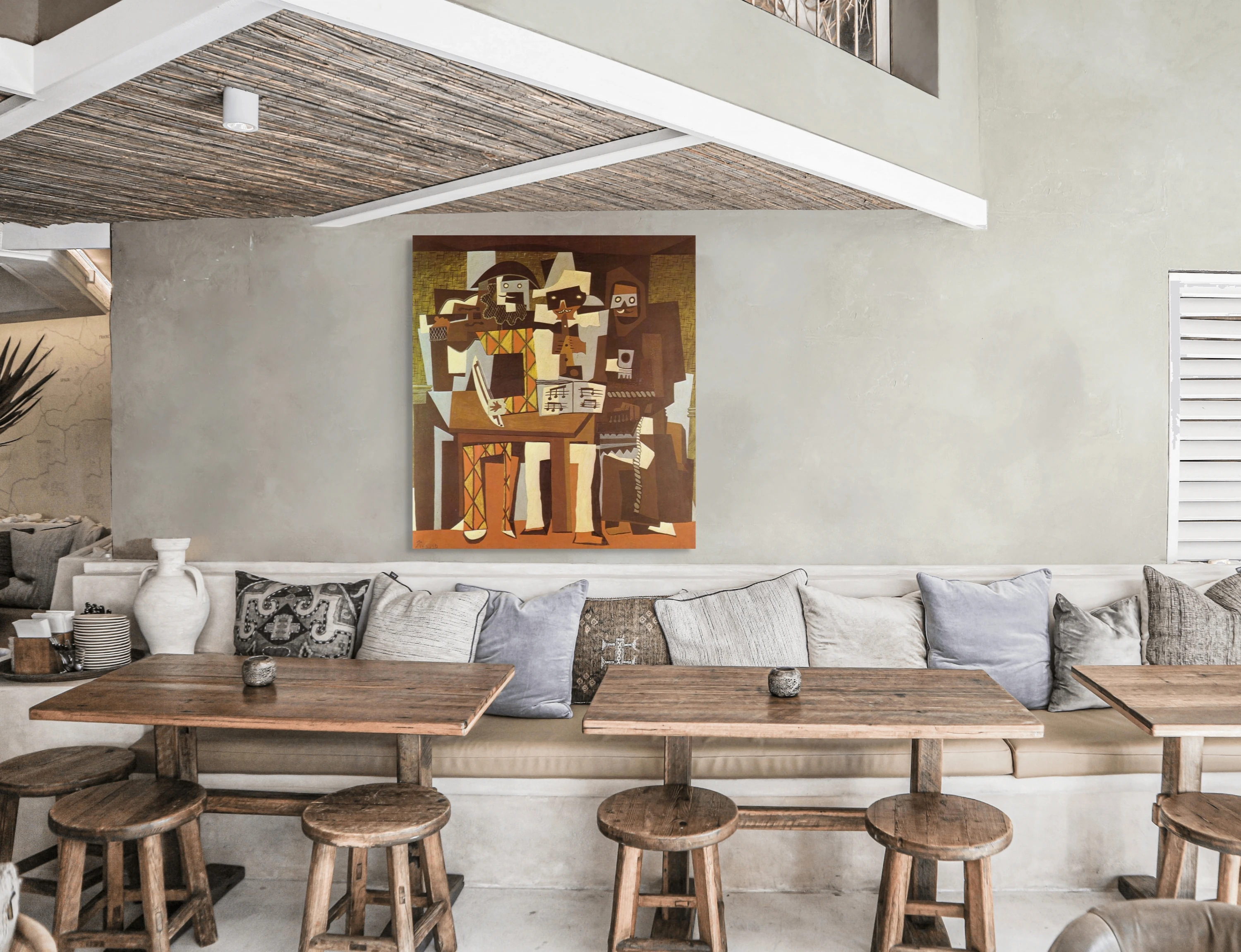 Pablo Picasso „Trys muzikantai“ („Three Musicians“) – reprodukcija ant drobės