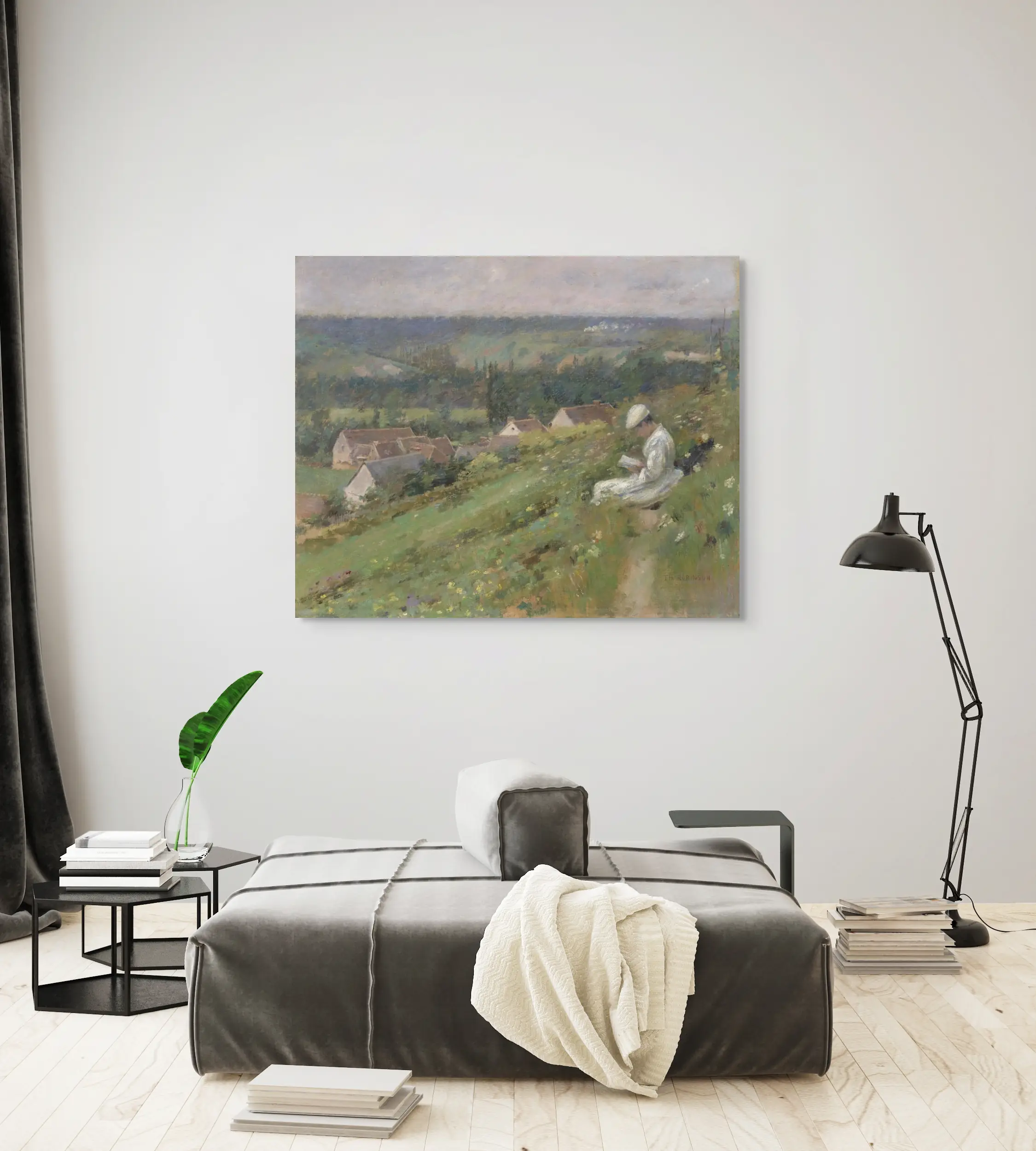 Theodore Robinson „The Valley of Arconville“ – paveikslo reprodukcija ant drobės