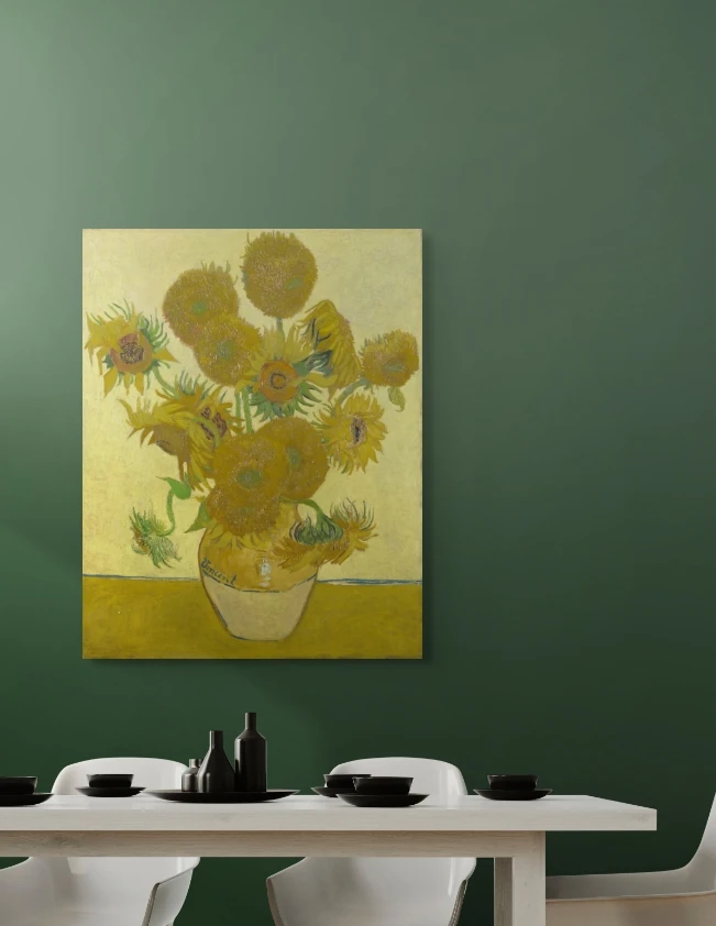 Vincent van Gogh „Saulėgrąžos“ („Sunflowers“) – reprodukcija ant drobės