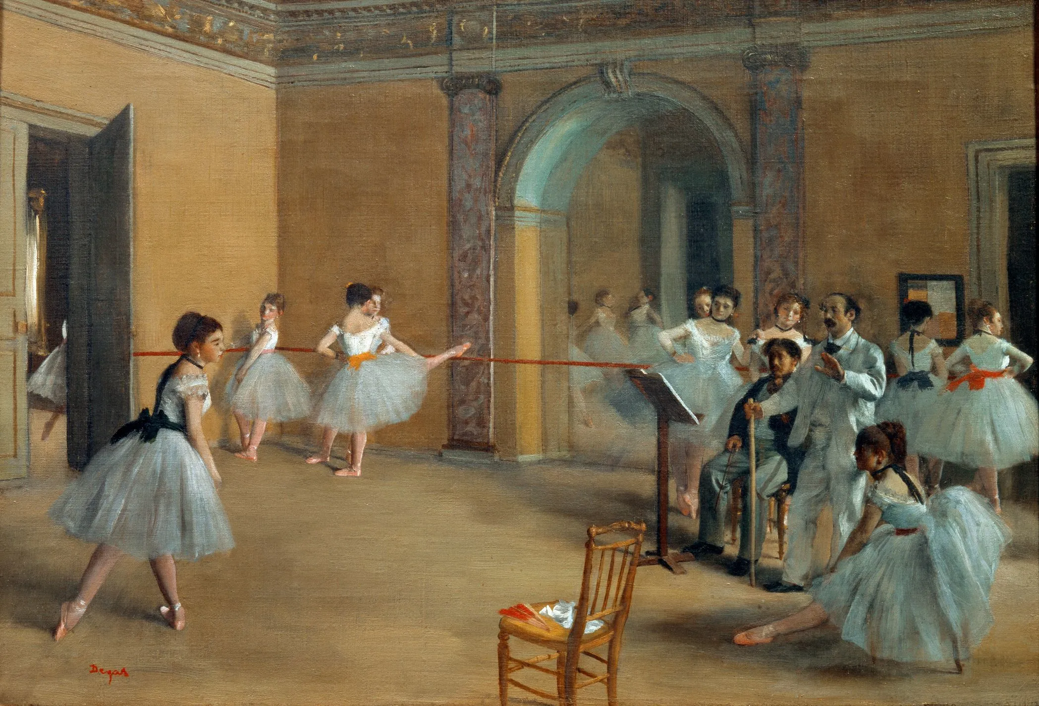 Edgar Degas „The Dance Foyer at The Opera“ – reprodukcija ant drobės