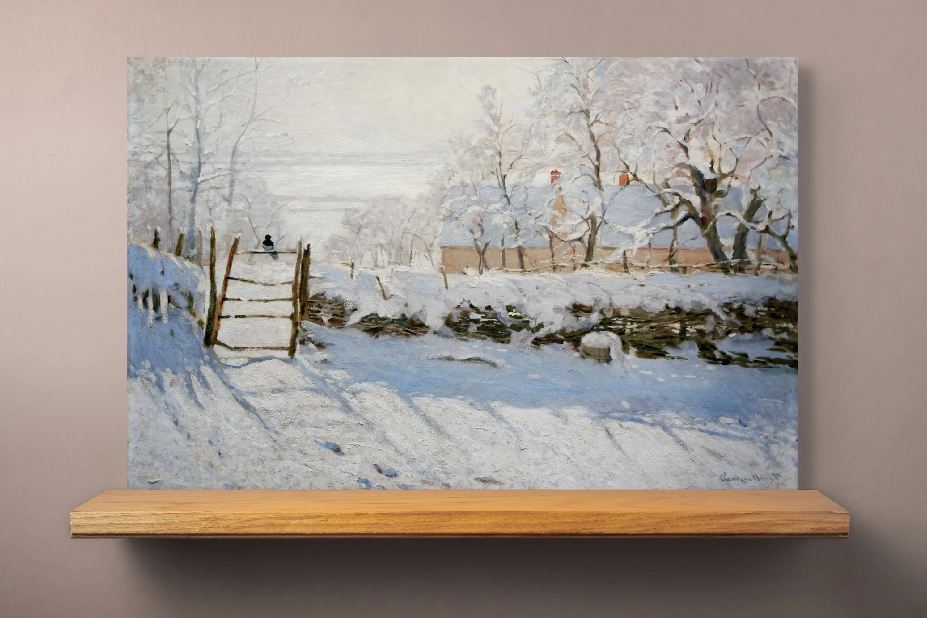 Claude Monet „The Magpie“ – reprodukcija ant drobės