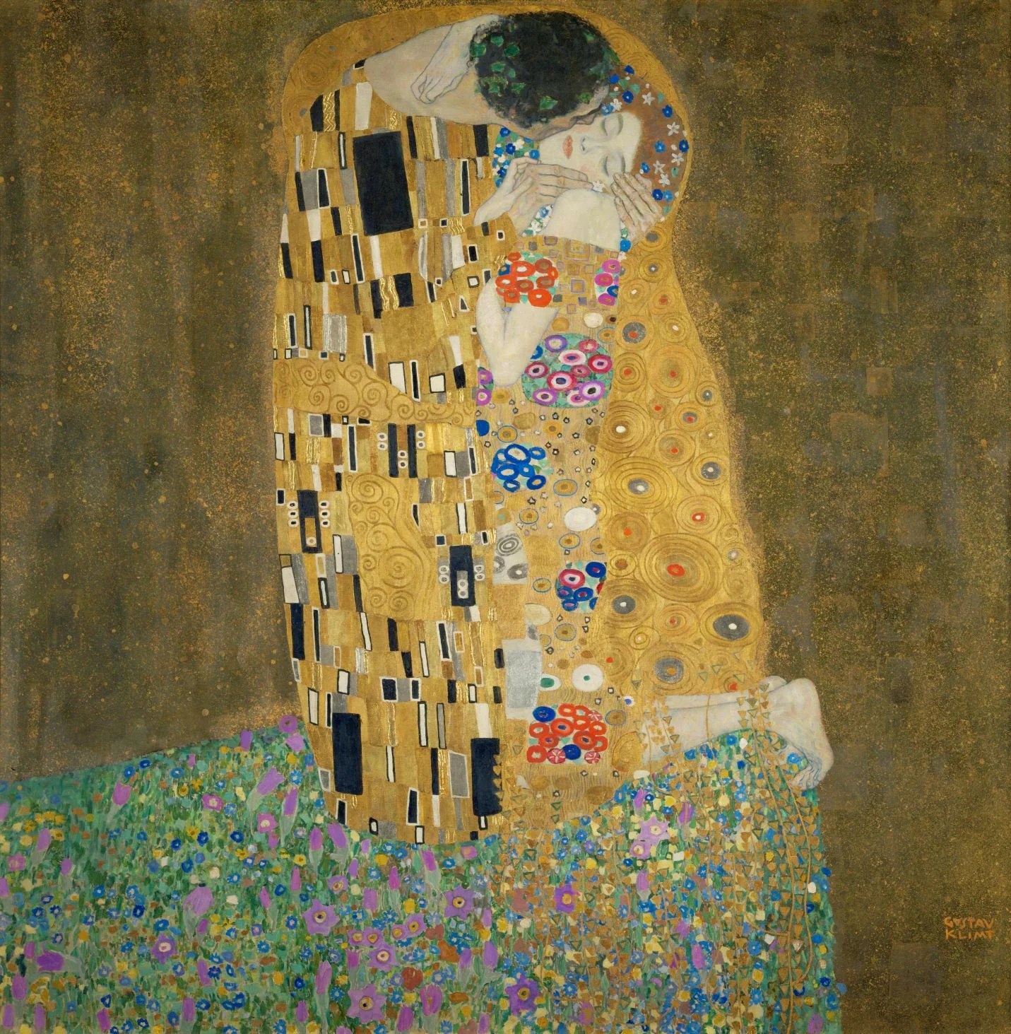 Gustav Klimt „The Kiss“ – paveikslas ant drobės