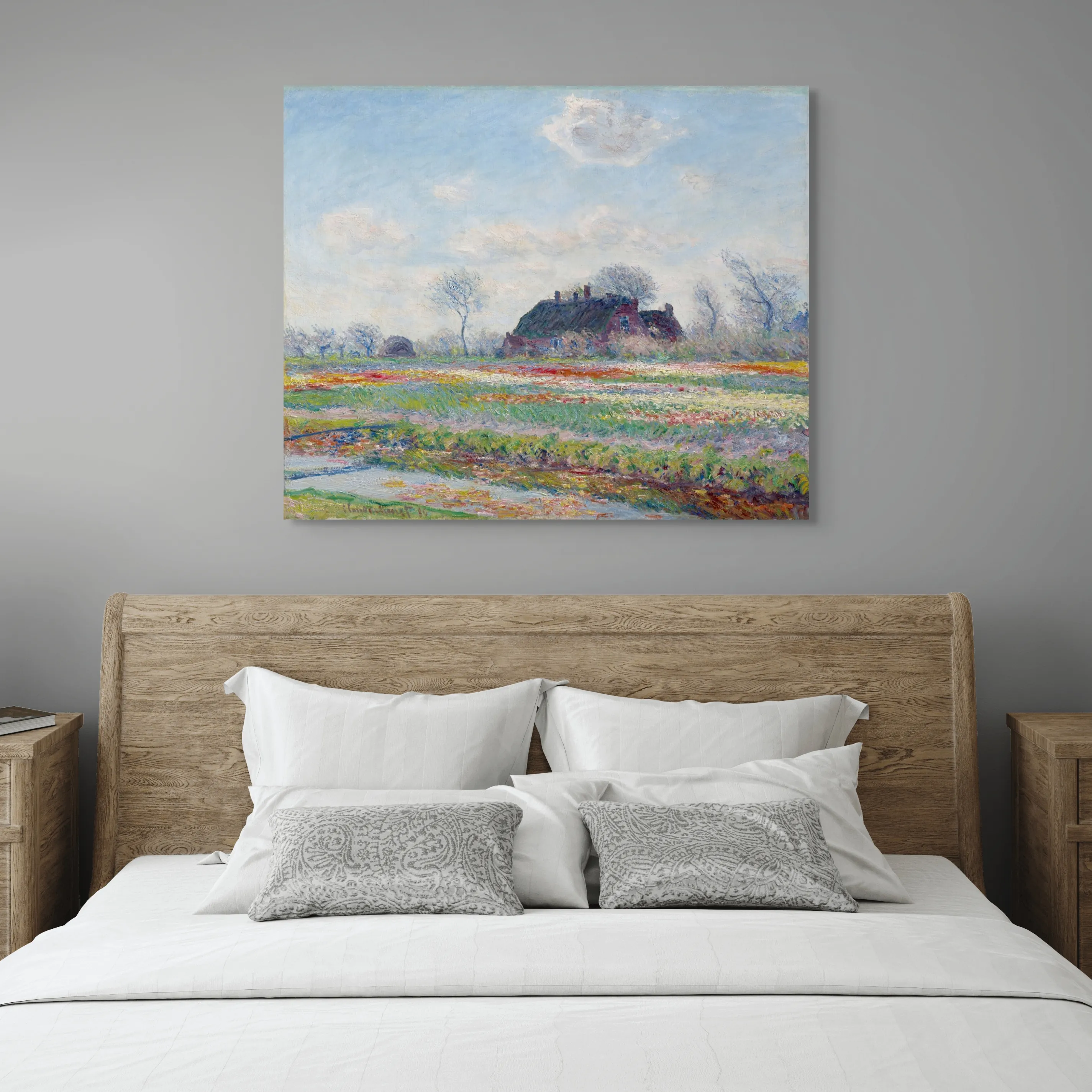 Claude Monet „Tulip Fields at Sassenheim“ – reprodukcija ant drobės
