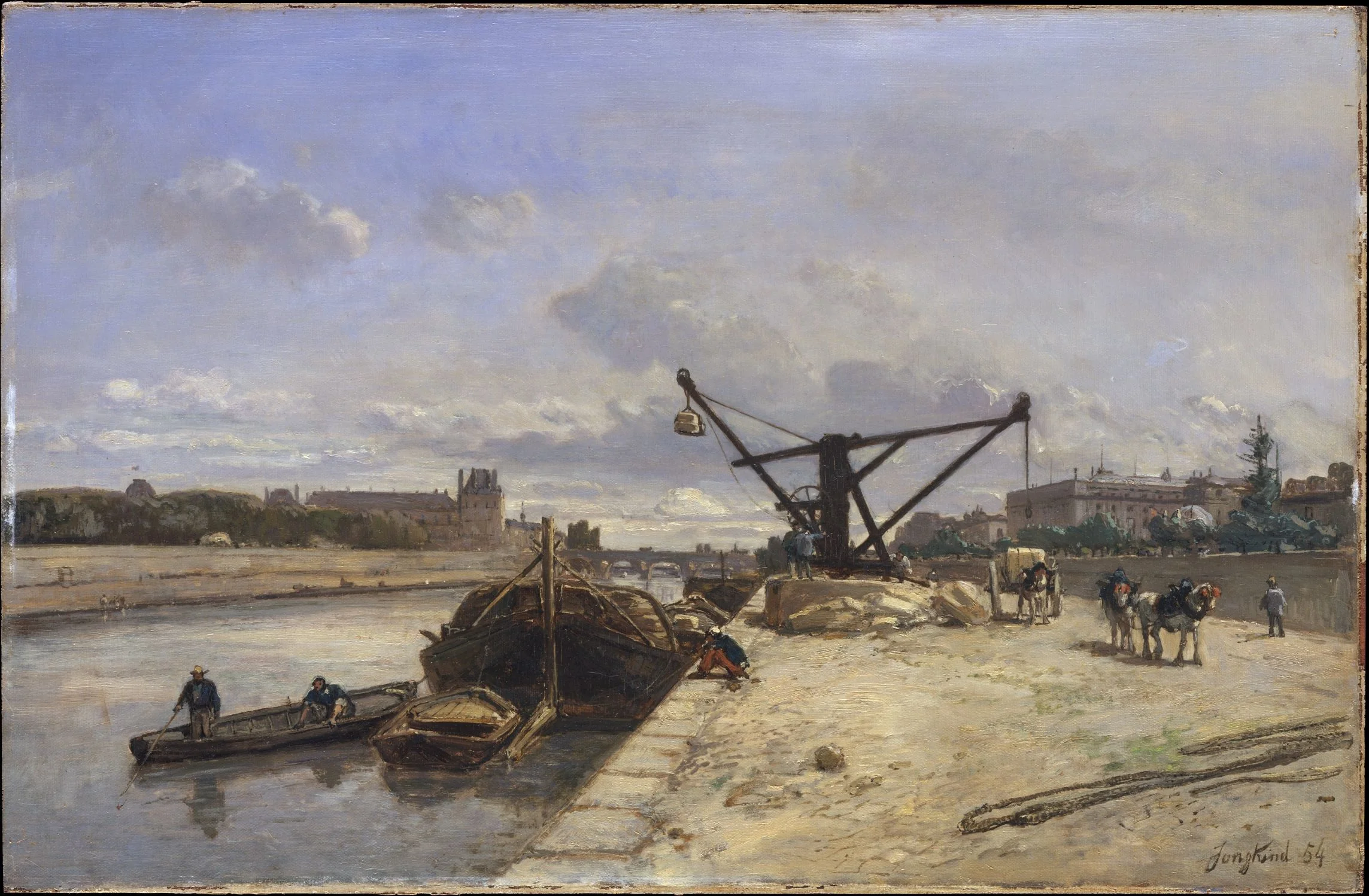 Johan Barthold Jongkind „View from the Quai d'Orsay“ – reprodukcija ant drobės