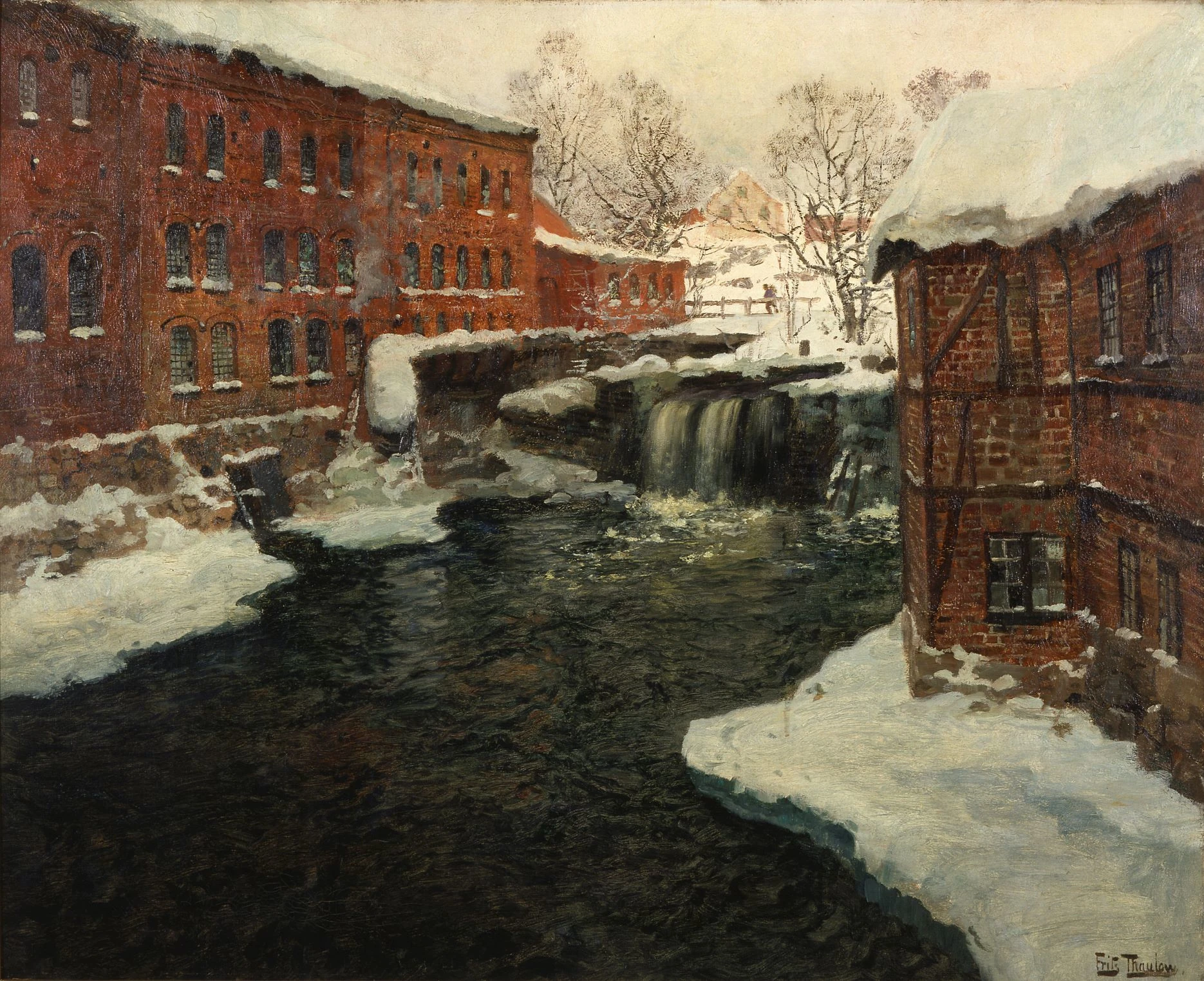 Frits Thaulow „Mill Scene“ – reprodukcija ant drobės