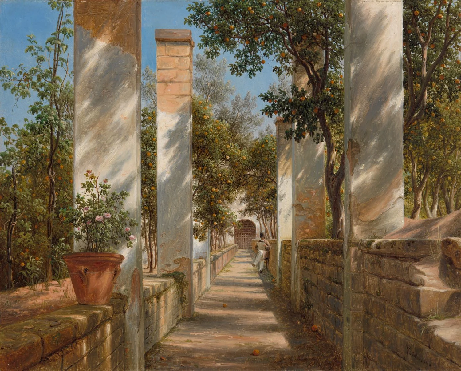 Thomas Fearnley „Pergola with Oranges“ – paveikslas ant drobės