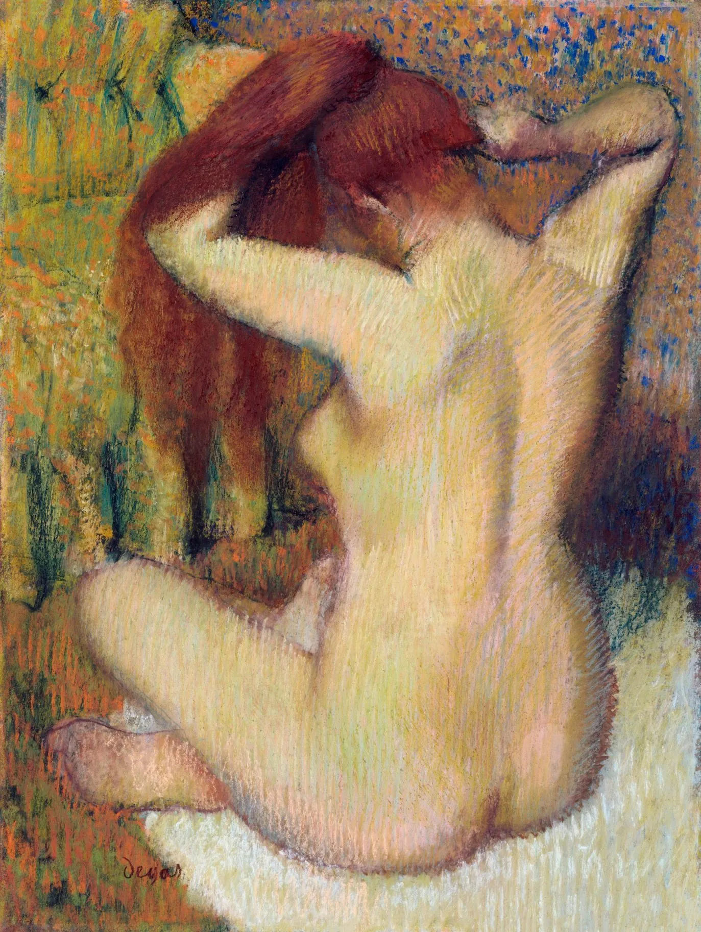 Edgar Degas „Woman Combing her Hair“ – reprodukcija ant drobės