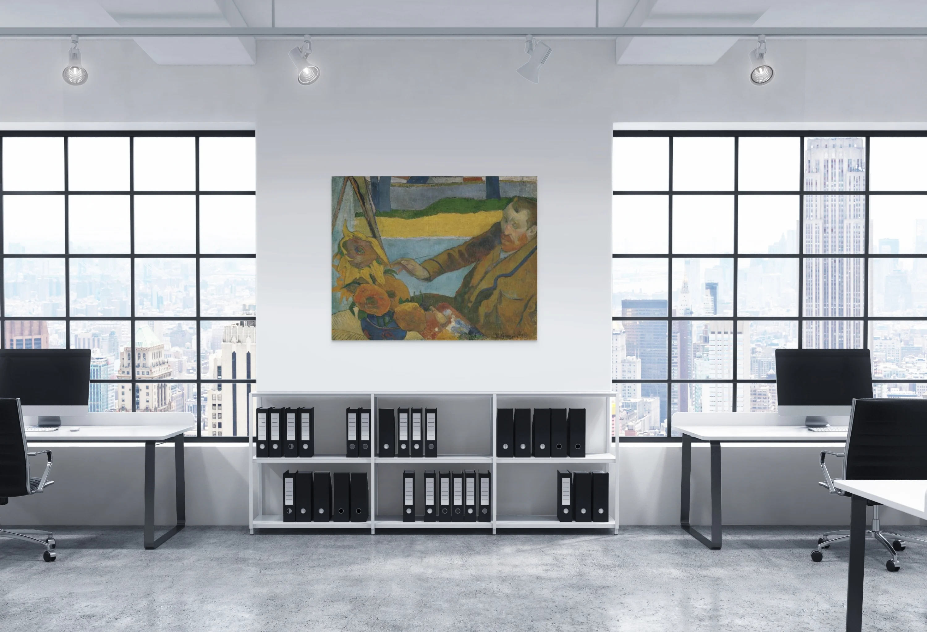 Paul Gauguin „Vincent van Gogh painting sunflowers“ – paveikslas ant drobės