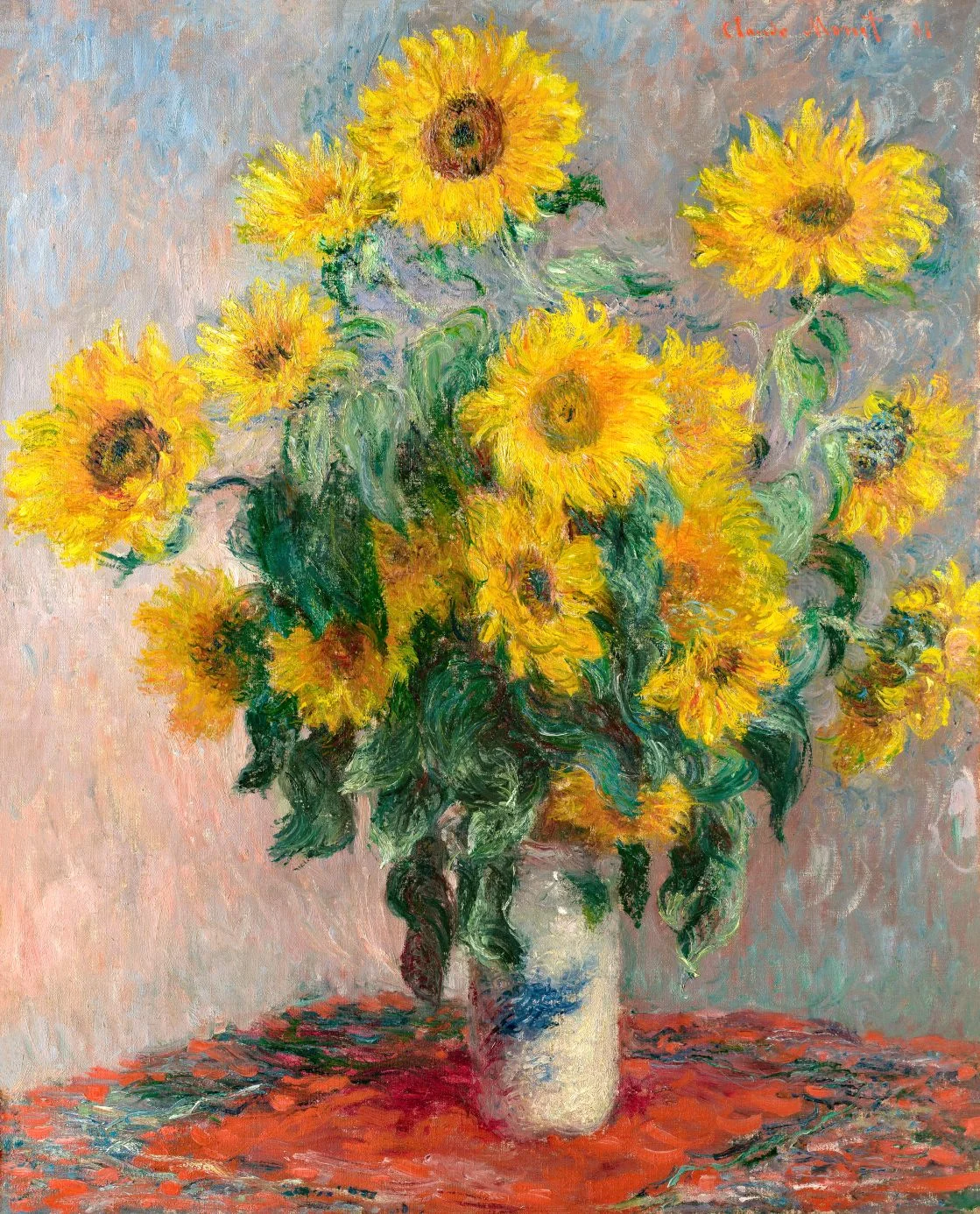 Claude Monet „Bouquet of Sunflowers“ – gėlėtas paveikslas ant drobės