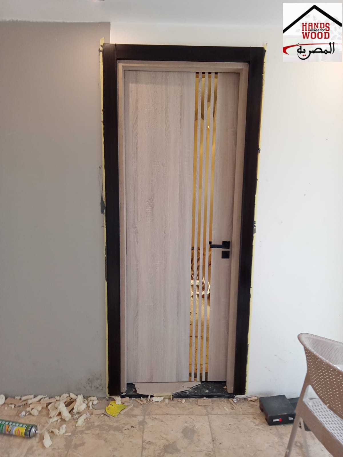 باب HPL – النوع الثاني – حفر لاوتر بحلية / HPL Door – Type 2 – Engraved with Metal Inlay