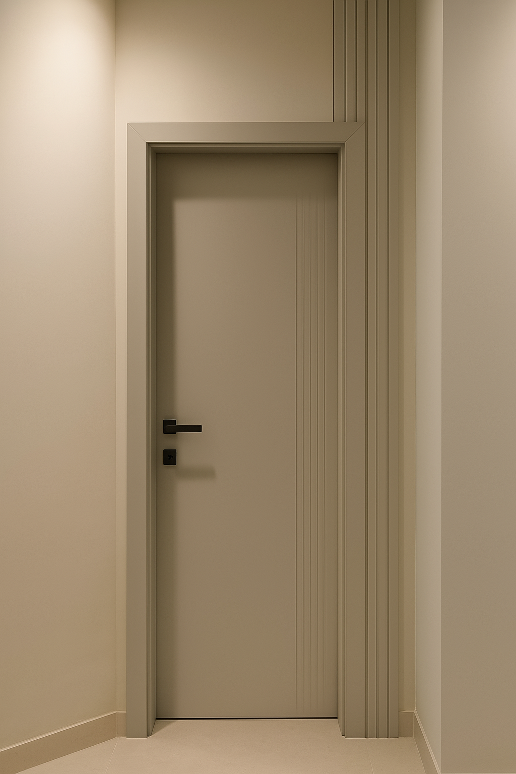 باب داخلي – بتجليدة علوية خارجية / Interior Door – With Upper Decorative Panel