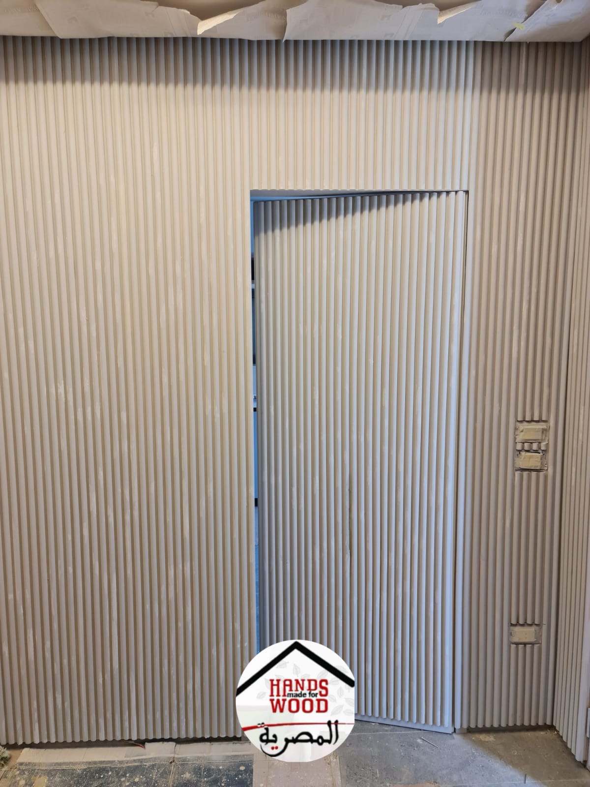 باب داخلي – مخفي / Hidden Flush Door – Wall Integrated Design