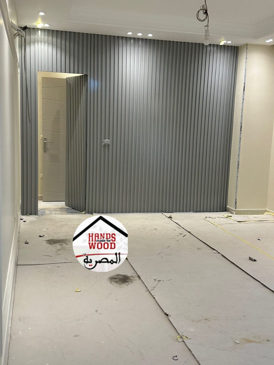 باب داخلي – مخفي / Hidden Flush Door – Wall Integrated Design