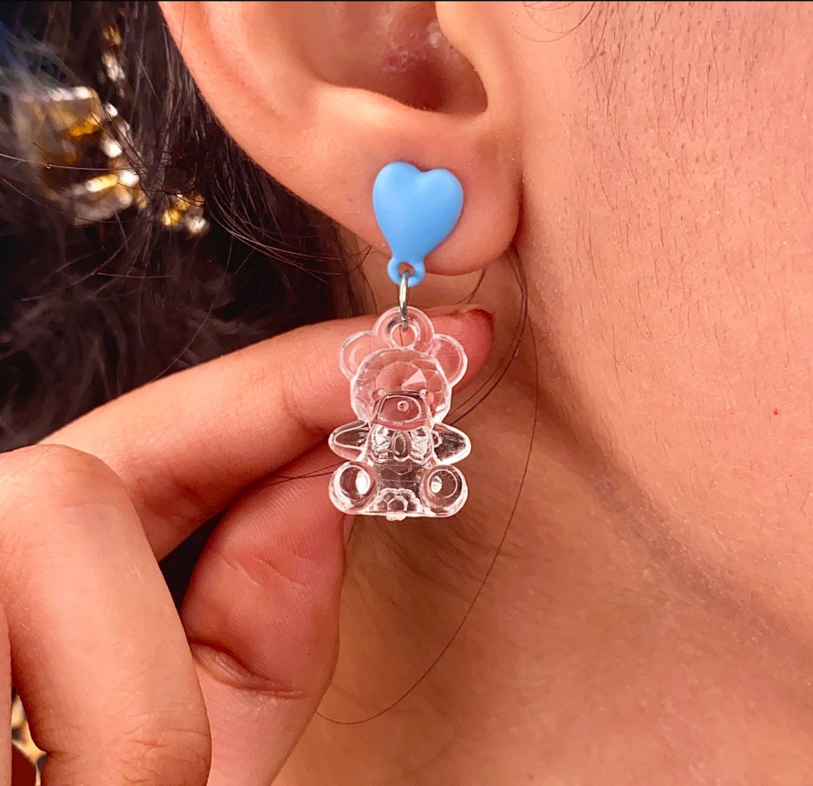 Heart Gummy Bear Earrings