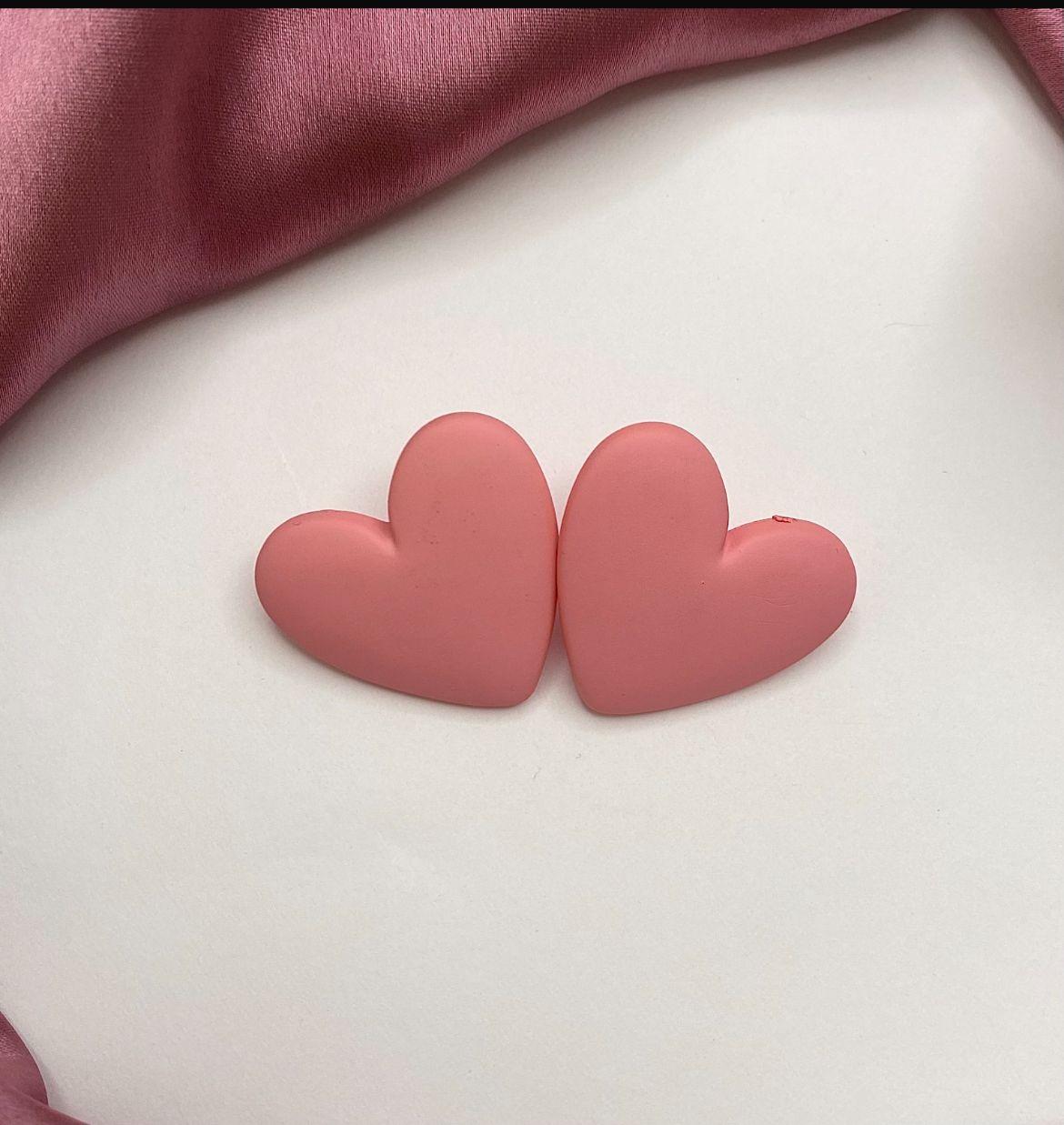 Chunky Heart Stud Earrings