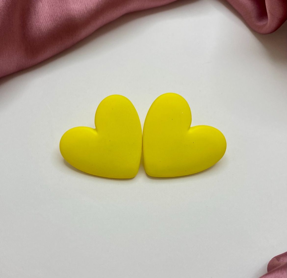 Chunky Heart Stud Earrings