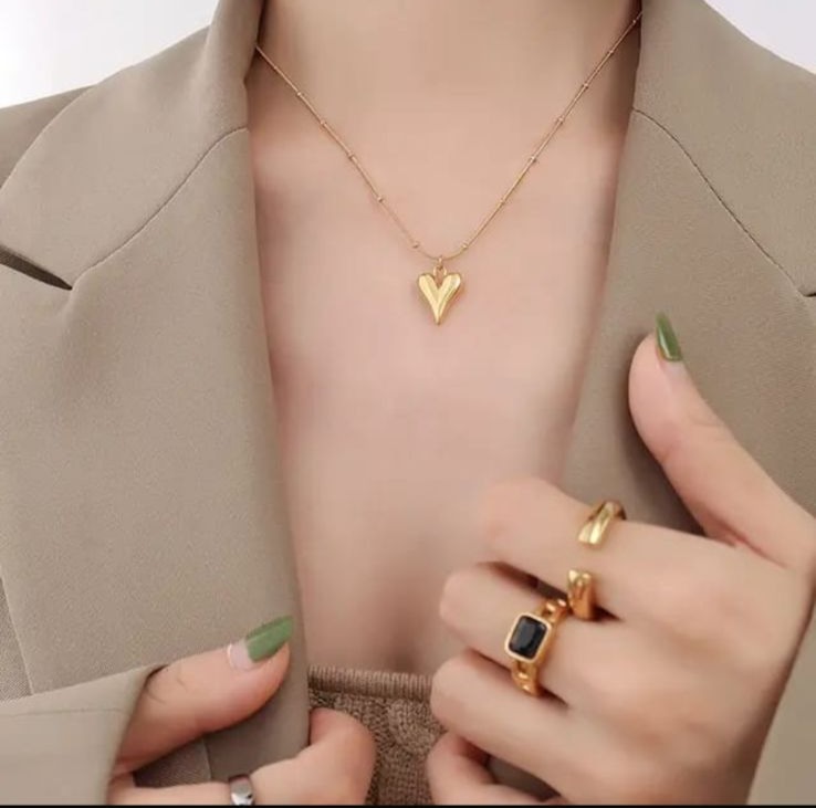 Bold Heart Gold Pendant