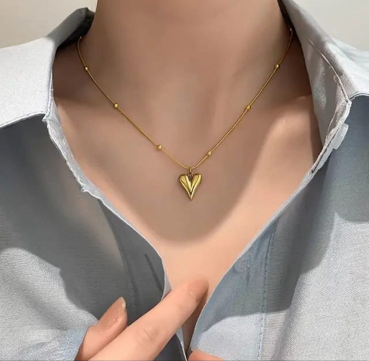 Bold Heart Gold Pendant