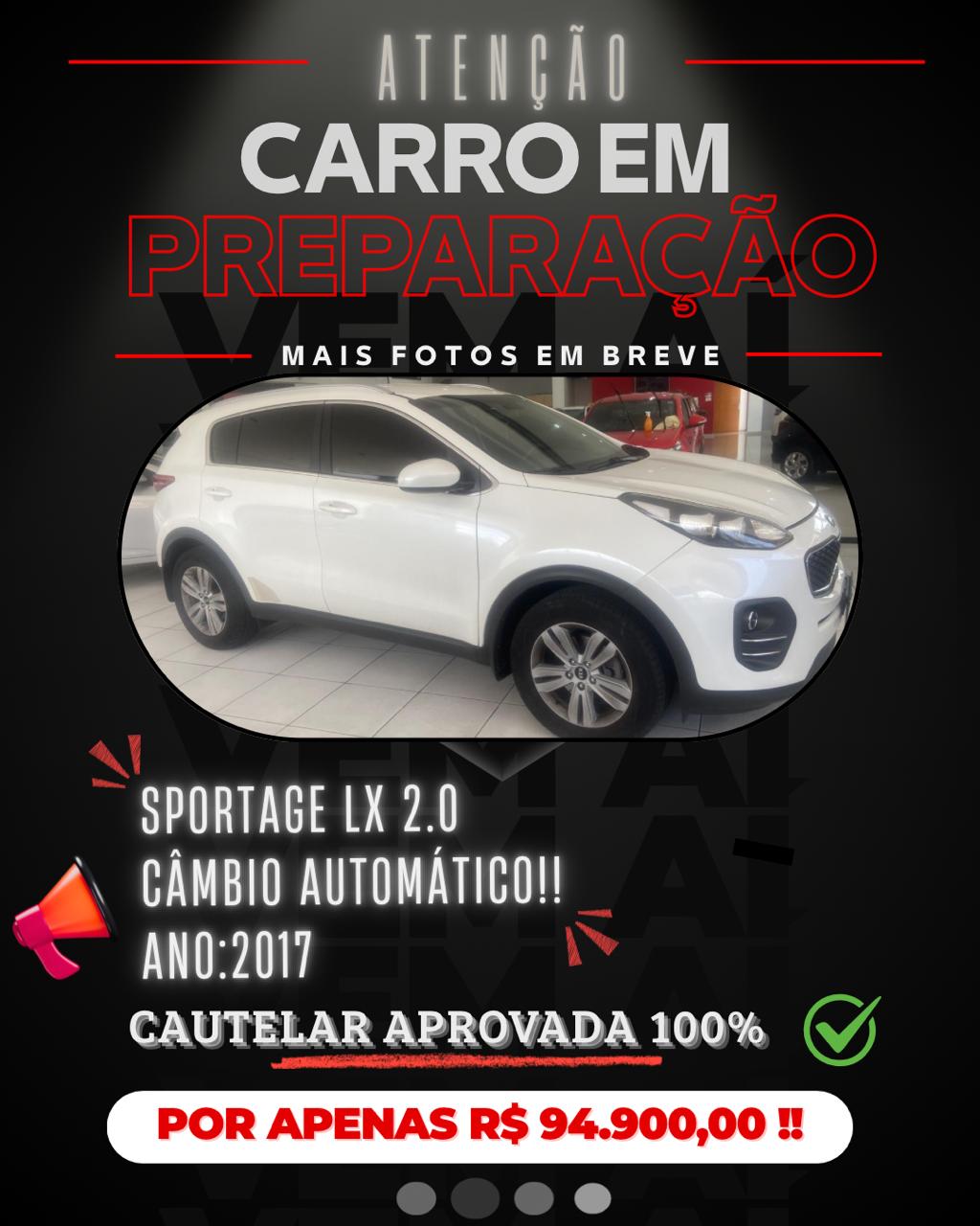 sportage 2017 LX 2.0  CÂMBIO AUTOMÁTICO!! 