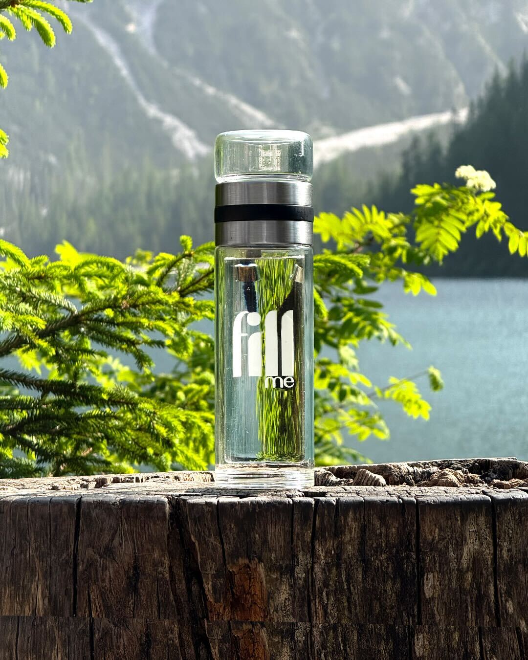 Borosilikatinio stiklo butelis FILL ME